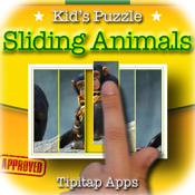 Animal puzzle for kids: sliding slices!