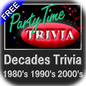 Party Time Trivia - Decades Trivia Game